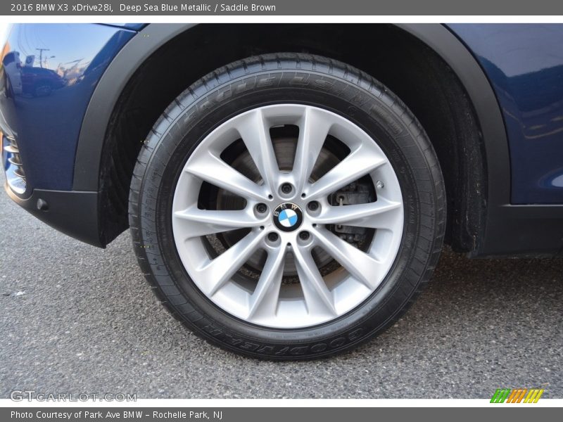 Deep Sea Blue Metallic / Saddle Brown 2016 BMW X3 xDrive28i