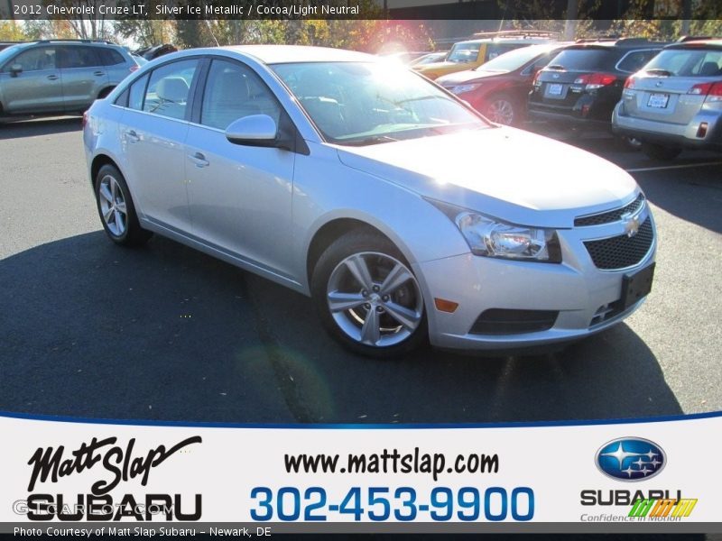 Silver Ice Metallic / Cocoa/Light Neutral 2012 Chevrolet Cruze LT