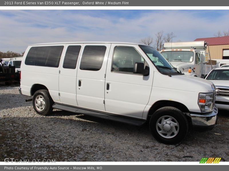Oxford White / Medium Flint 2013 Ford E Series Van E350 XLT Passenger