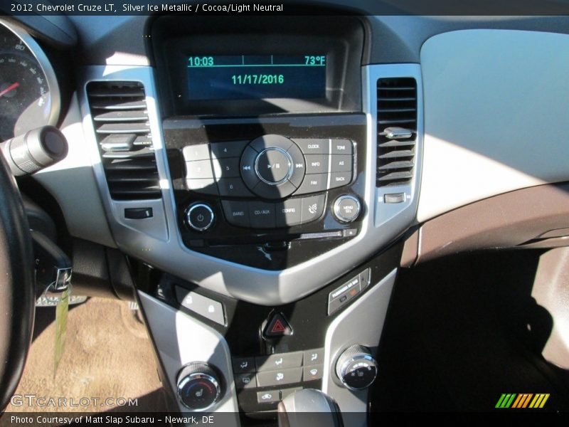 Silver Ice Metallic / Cocoa/Light Neutral 2012 Chevrolet Cruze LT