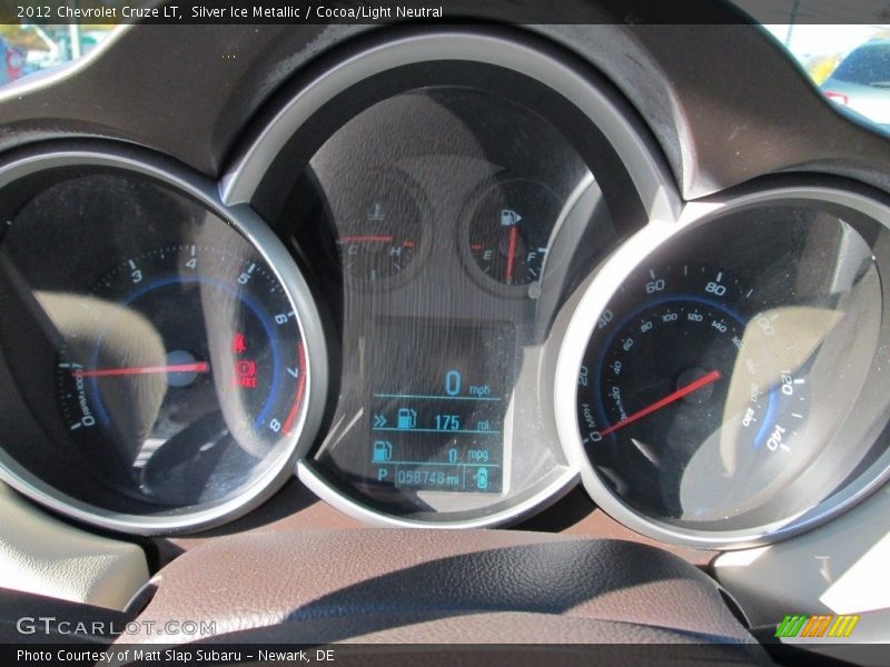 Silver Ice Metallic / Cocoa/Light Neutral 2012 Chevrolet Cruze LT