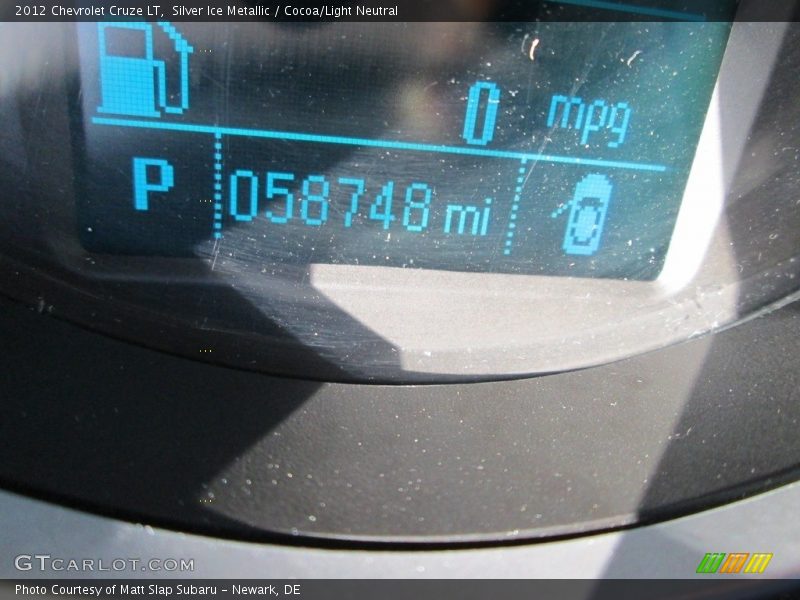 Silver Ice Metallic / Cocoa/Light Neutral 2012 Chevrolet Cruze LT