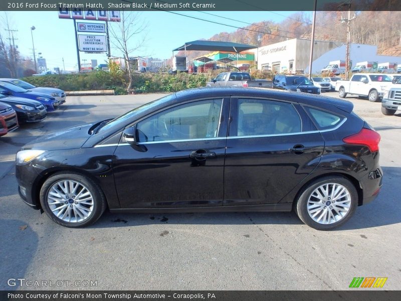 Shadow Black / Medium Soft Ceramic 2016 Ford Focus Titanium Hatch