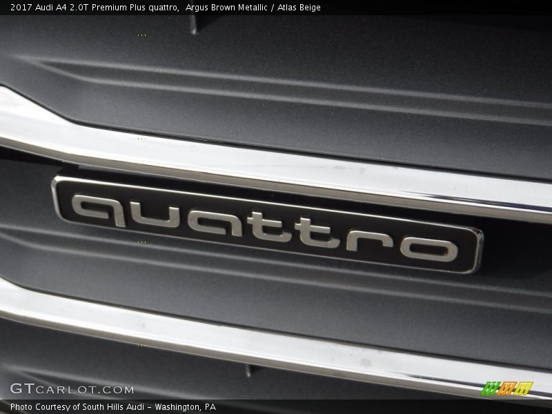 Argus Brown Metallic / Atlas Beige 2017 Audi A4 2.0T Premium Plus quattro