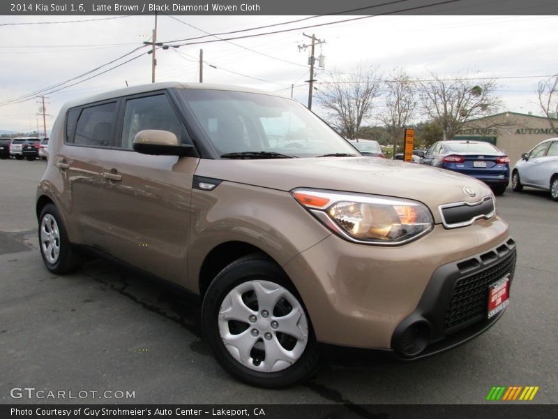 Latte Brown / Black Diamond Woven Cloth 2014 Kia Soul 1.6