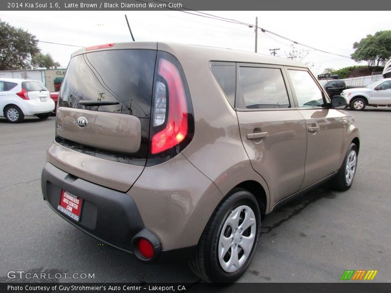 Latte Brown / Black Diamond Woven Cloth 2014 Kia Soul 1.6