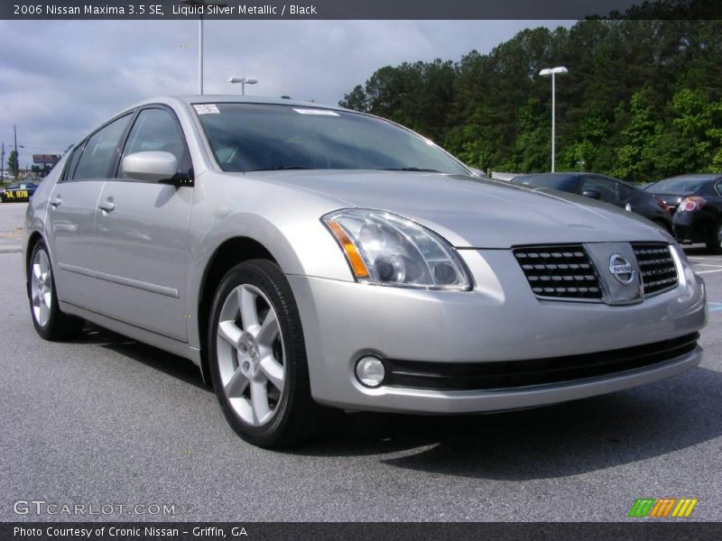 Liquid Silver Metallic / Black 2006 Nissan Maxima 3.5 SE