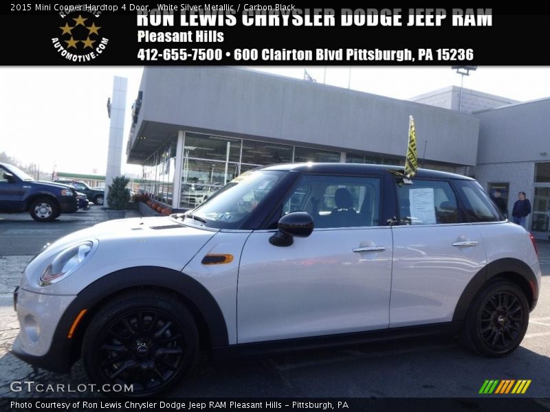 White Silver Metallic / Carbon Black 2015 Mini Cooper Hardtop 4 Door