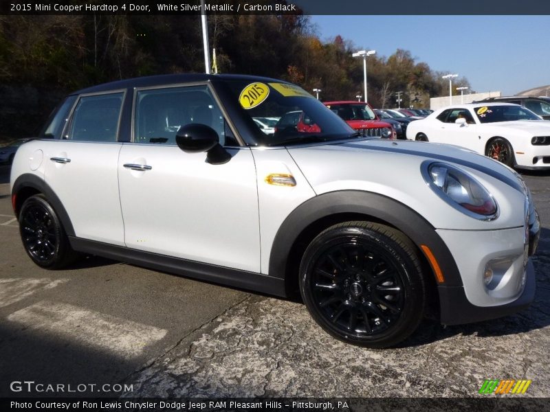 White Silver Metallic / Carbon Black 2015 Mini Cooper Hardtop 4 Door