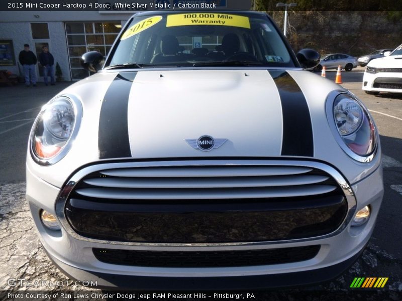 White Silver Metallic / Carbon Black 2015 Mini Cooper Hardtop 4 Door