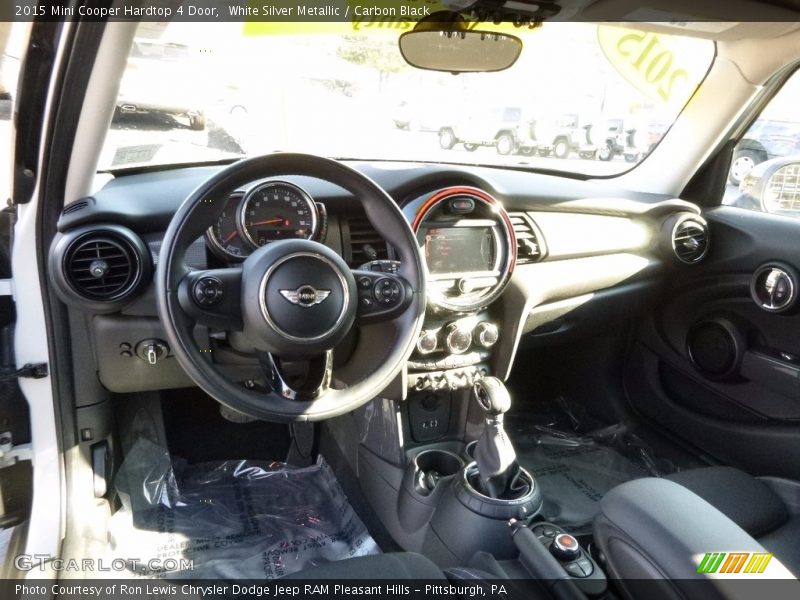 White Silver Metallic / Carbon Black 2015 Mini Cooper Hardtop 4 Door