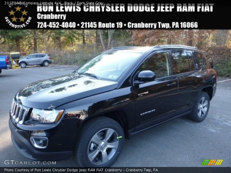 Black / Dark Slate Gray 2017 Jeep Compass Latitude 4x4