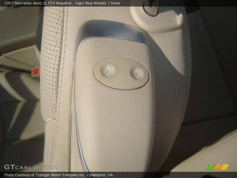 Capri Blue Metallic / Stone 2007 Mercedes-Benz SL 550 Roadster