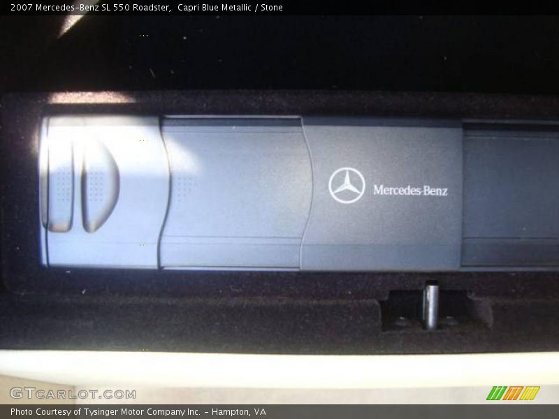 Capri Blue Metallic / Stone 2007 Mercedes-Benz SL 550 Roadster