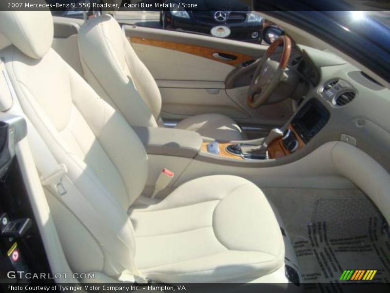 Capri Blue Metallic / Stone 2007 Mercedes-Benz SL 550 Roadster