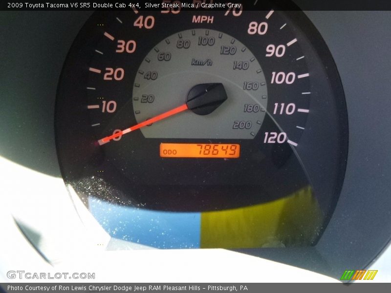 Silver Streak Mica / Graphite Gray 2009 Toyota Tacoma V6 SR5 Double Cab 4x4