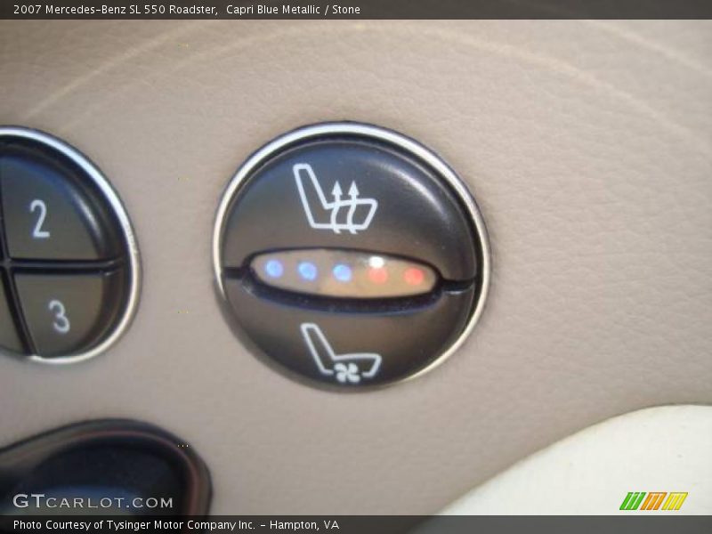 Capri Blue Metallic / Stone 2007 Mercedes-Benz SL 550 Roadster