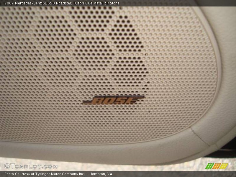 Capri Blue Metallic / Stone 2007 Mercedes-Benz SL 550 Roadster