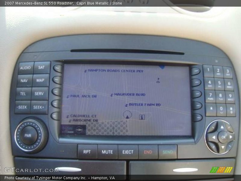 Capri Blue Metallic / Stone 2007 Mercedes-Benz SL 550 Roadster