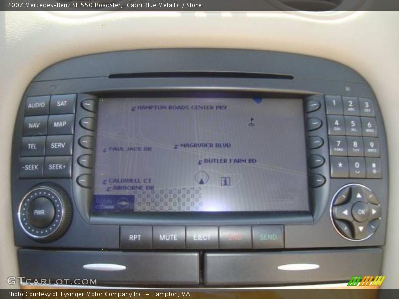 Capri Blue Metallic / Stone 2007 Mercedes-Benz SL 550 Roadster
