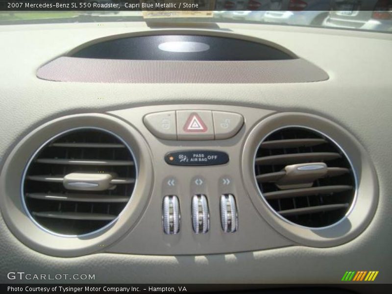 Capri Blue Metallic / Stone 2007 Mercedes-Benz SL 550 Roadster