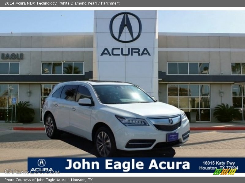 White Diamond Pearl / Parchment 2014 Acura MDX Technology