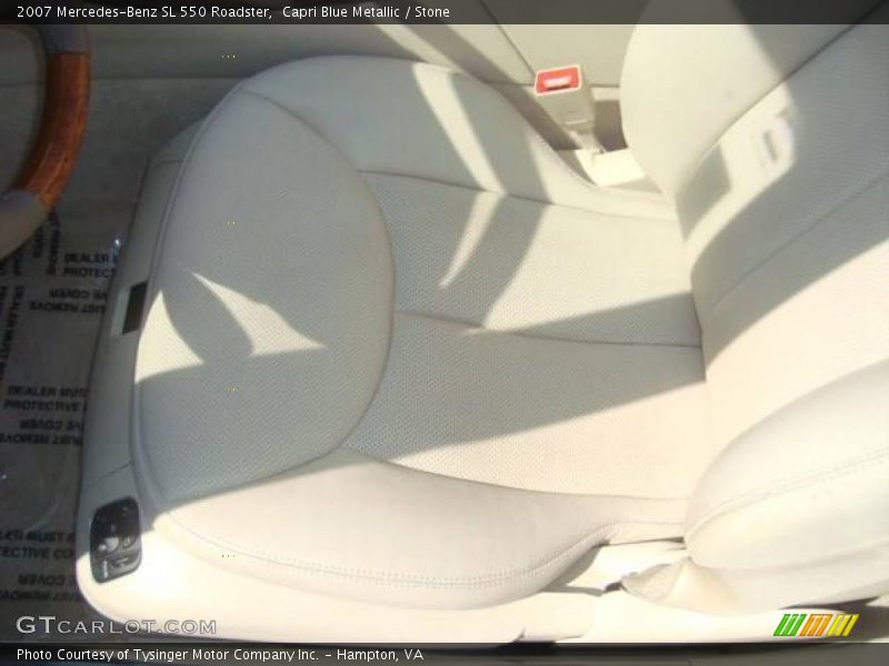 Capri Blue Metallic / Stone 2007 Mercedes-Benz SL 550 Roadster