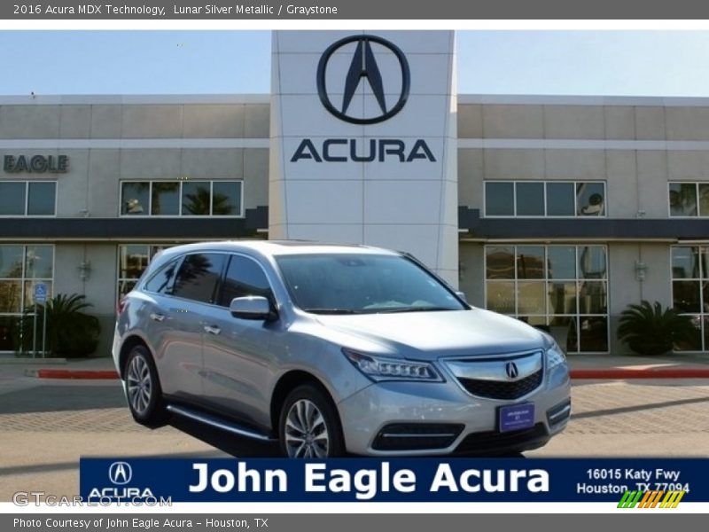 Lunar Silver Metallic / Graystone 2016 Acura MDX Technology