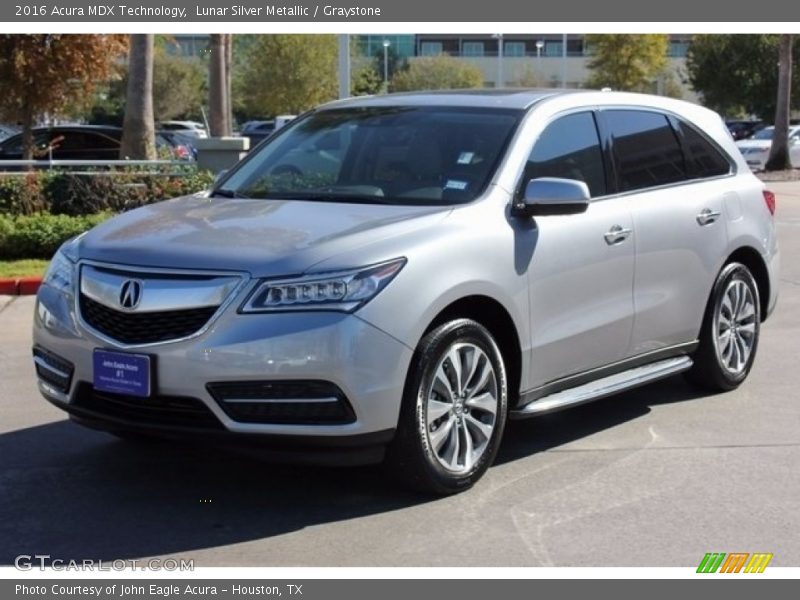 Lunar Silver Metallic / Graystone 2016 Acura MDX Technology