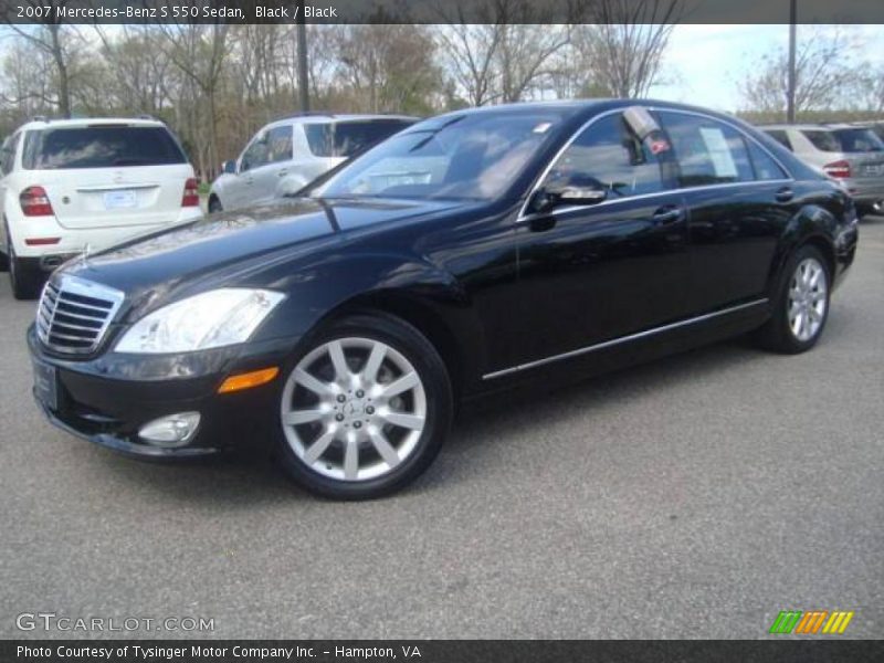 Black / Black 2007 Mercedes-Benz S 550 Sedan