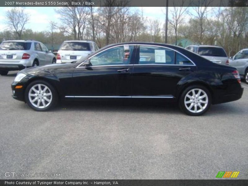 Black / Black 2007 Mercedes-Benz S 550 Sedan