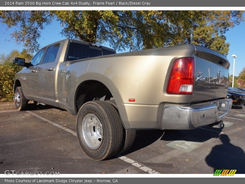 Prairie Pearl / Black/Diesel Gray 2014 Ram 3500 Big Horn Crew Cab 4x4 Dually