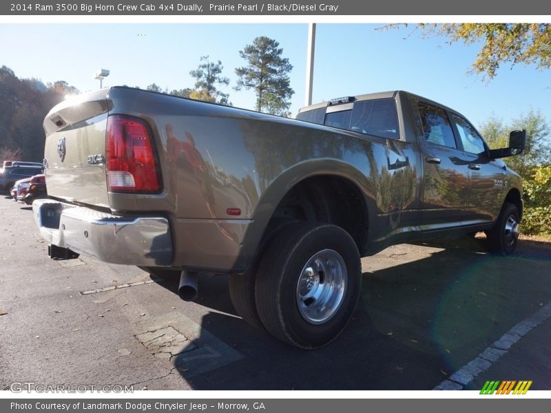 Prairie Pearl / Black/Diesel Gray 2014 Ram 3500 Big Horn Crew Cab 4x4 Dually