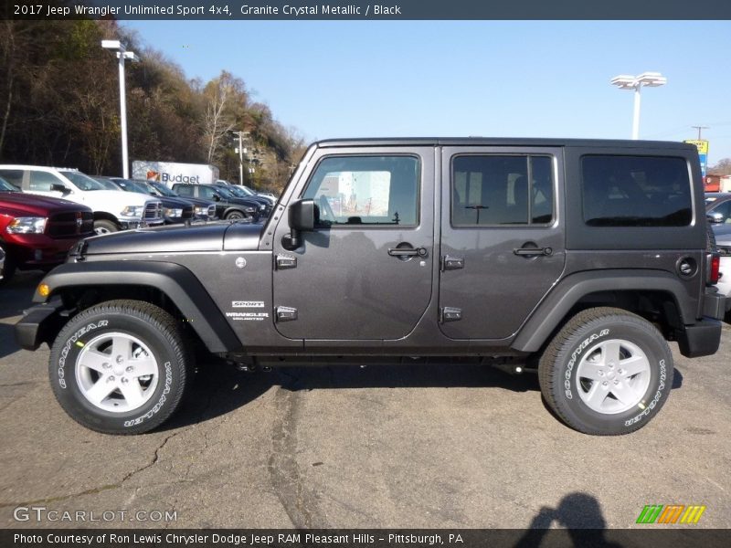 Granite Crystal Metallic / Black 2017 Jeep Wrangler Unlimited Sport 4x4