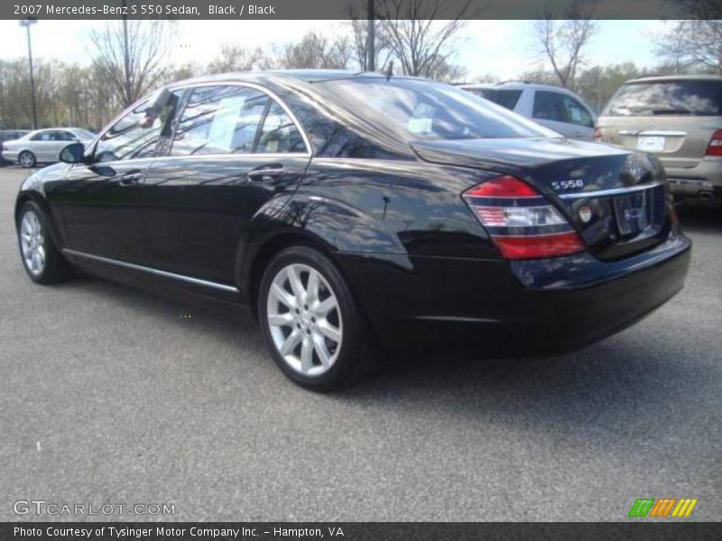 Black / Black 2007 Mercedes-Benz S 550 Sedan