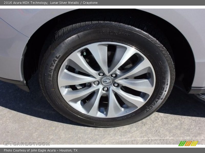 Lunar Silver Metallic / Graystone 2016 Acura MDX Technology