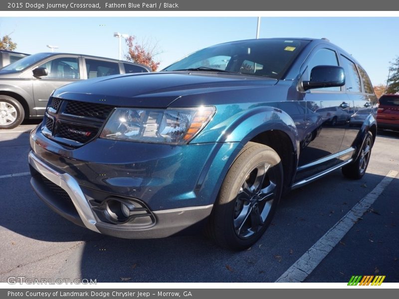 Fathom Blue Pearl / Black 2015 Dodge Journey Crossroad