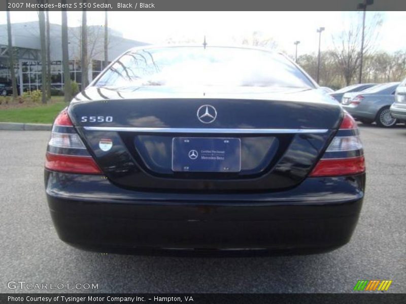 Black / Black 2007 Mercedes-Benz S 550 Sedan