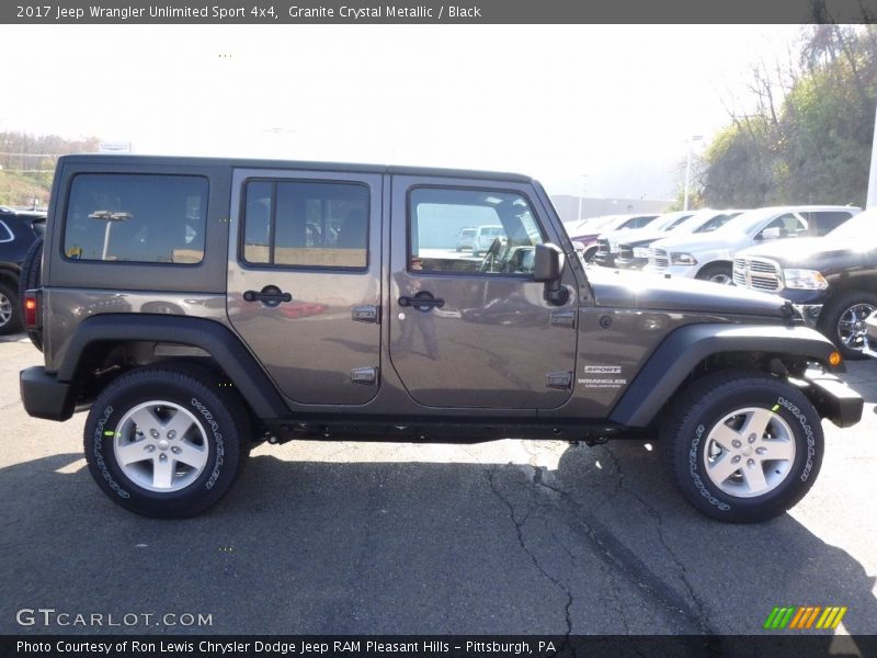 Granite Crystal Metallic / Black 2017 Jeep Wrangler Unlimited Sport 4x4