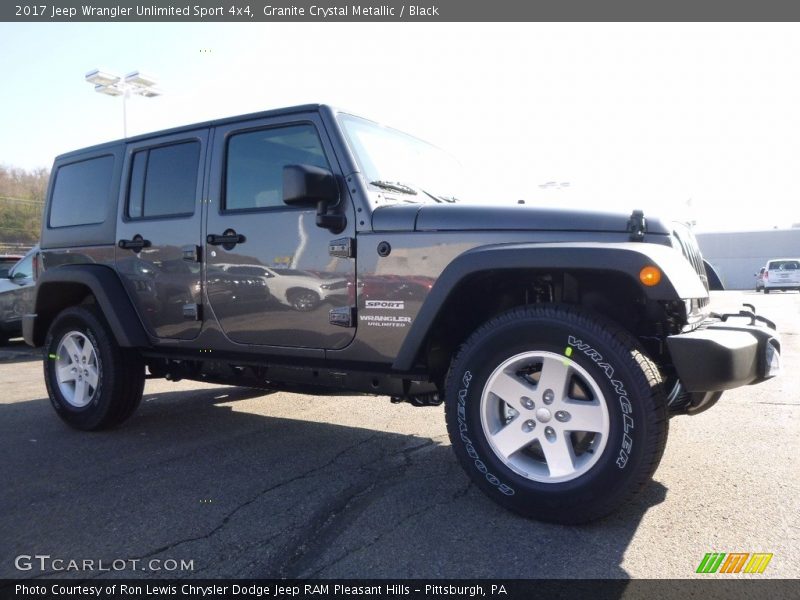 Granite Crystal Metallic / Black 2017 Jeep Wrangler Unlimited Sport 4x4