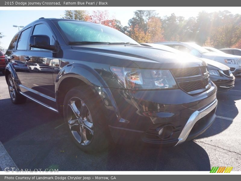 Fathom Blue Pearl / Black 2015 Dodge Journey Crossroad