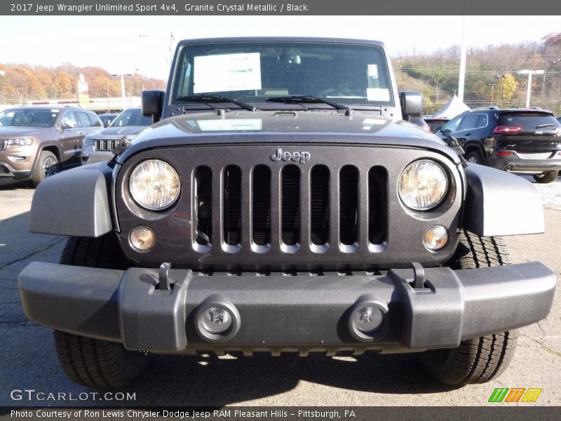 Granite Crystal Metallic / Black 2017 Jeep Wrangler Unlimited Sport 4x4