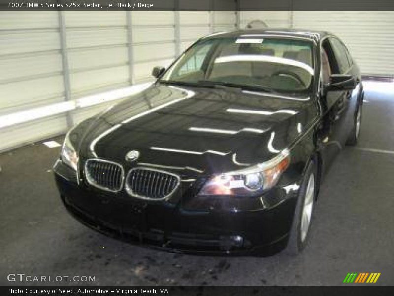 Jet Black / Beige 2007 BMW 5 Series 525xi Sedan