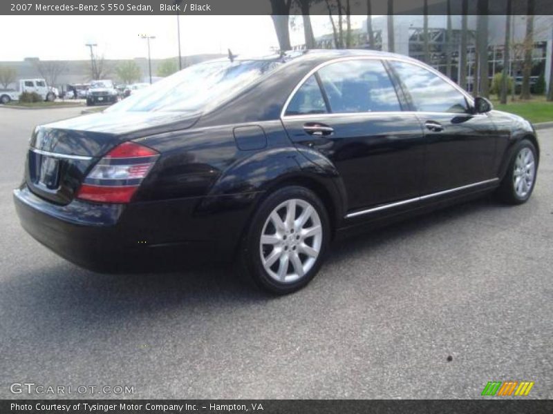 Black / Black 2007 Mercedes-Benz S 550 Sedan