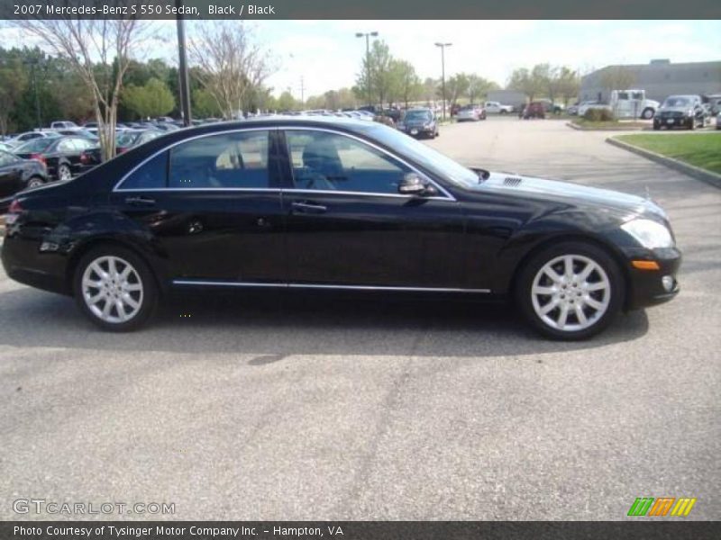 Black / Black 2007 Mercedes-Benz S 550 Sedan