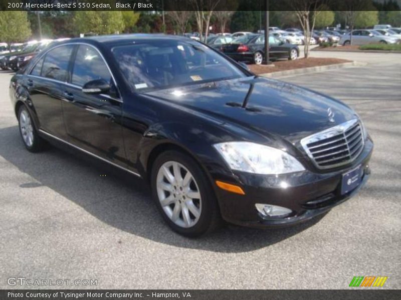 Black / Black 2007 Mercedes-Benz S 550 Sedan
