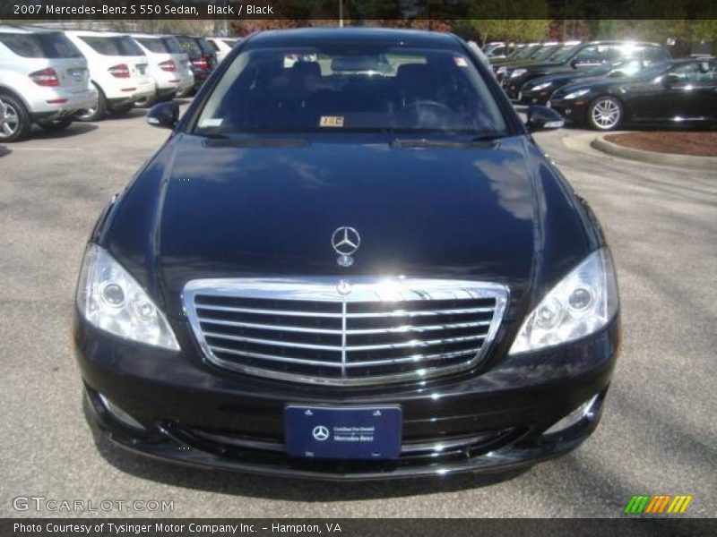 Black / Black 2007 Mercedes-Benz S 550 Sedan
