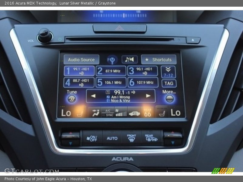 Lunar Silver Metallic / Graystone 2016 Acura MDX Technology