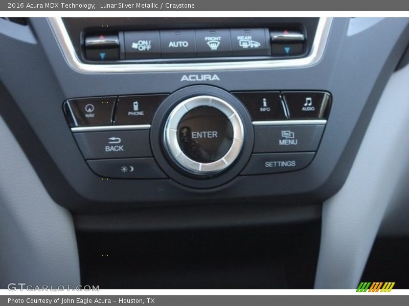 Lunar Silver Metallic / Graystone 2016 Acura MDX Technology