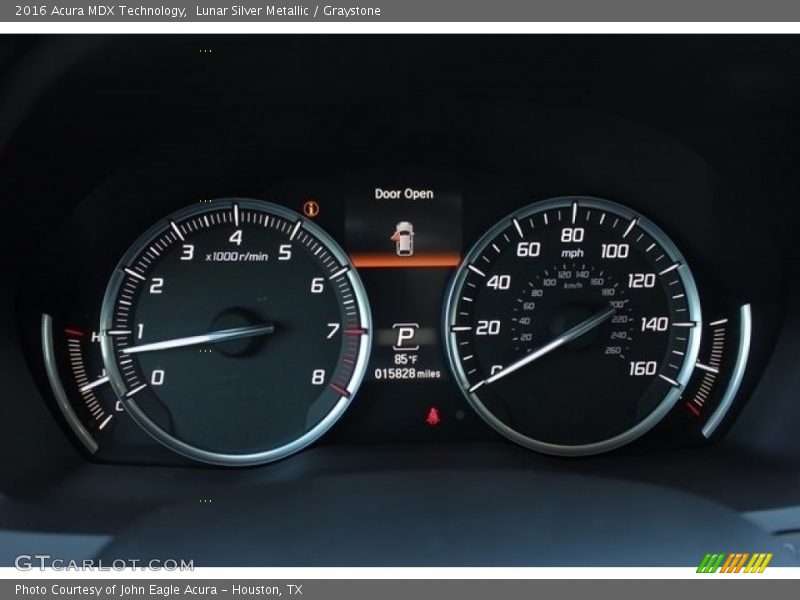 Lunar Silver Metallic / Graystone 2016 Acura MDX Technology